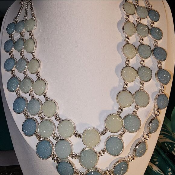 CHARMING CHARLIE DIZZY DRUZYS BIB NECKLACR 19"+3 NWOT - Picture 5 of 6